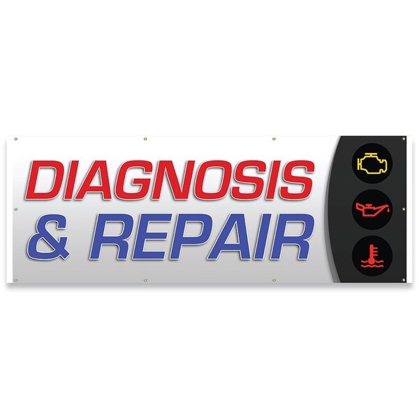 Diagnosis & Repair Banner Concession Stand Food Truck Single Sided